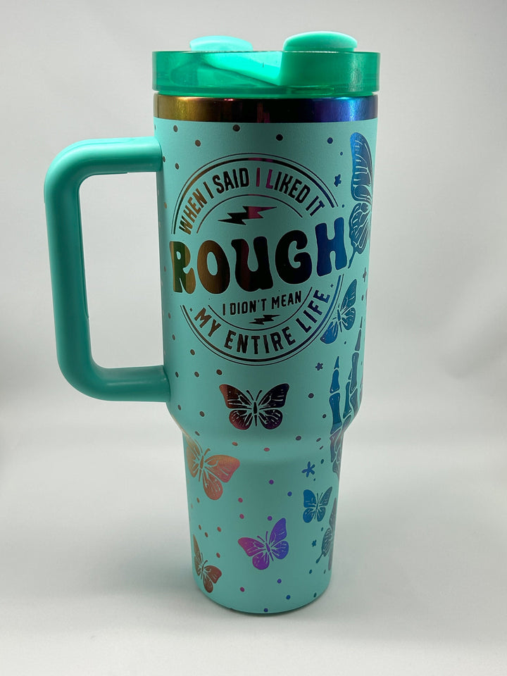40oz Rainbow Plated Stainless Steel Tumbler Blanks and Design Options